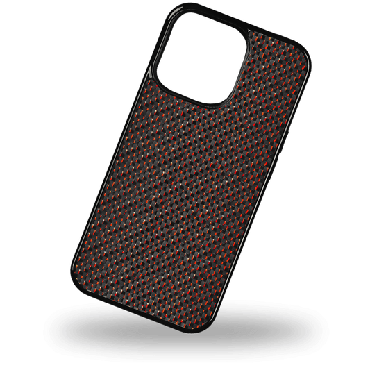 iPhone Woven CarbonCover - Ruby