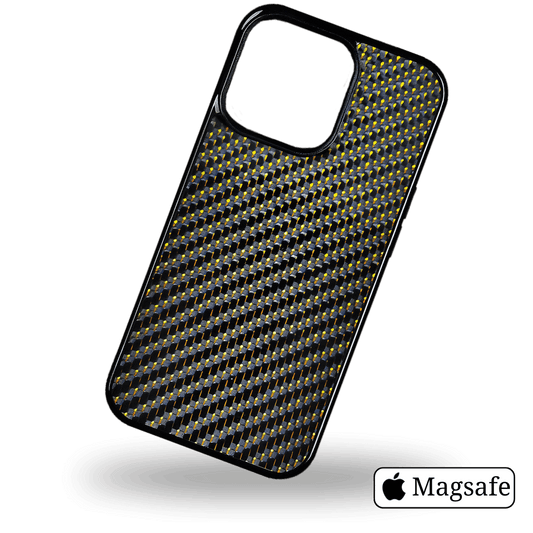 iPhone Woven CarbonCover - Gold | Magsafe