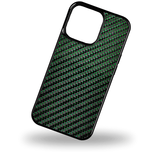 iPhone Woven CarbonCover - Smaragd